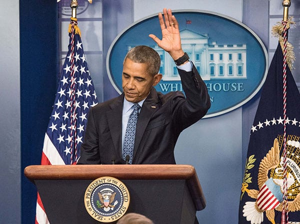  奥巴马最后一场白宫记者会：源源不断的金钱流入政治很不健康