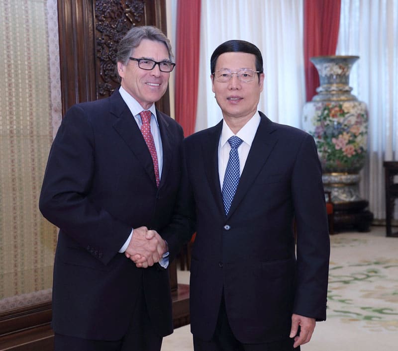  张高丽会见美国能源部长佩里