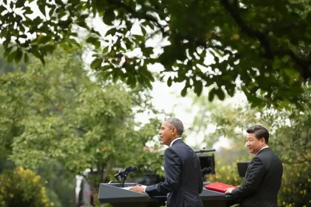  白宫玫瑰园“习奥会”