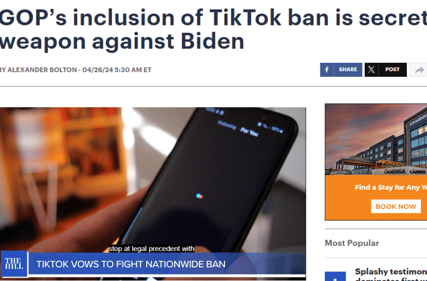 TikTok法案是共和党针对拜登的秘密武器