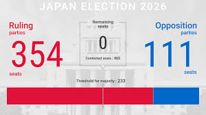  日本执政党在国会议席占比高达四分之三